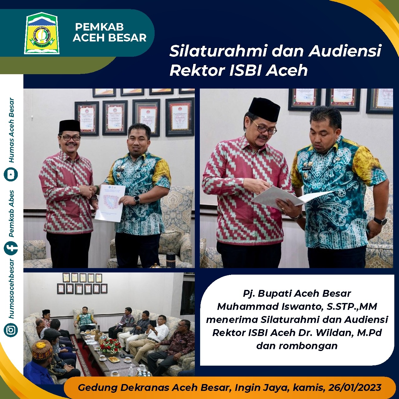 Silaturahmi dan Audiensi Rektor ISBI Aceh